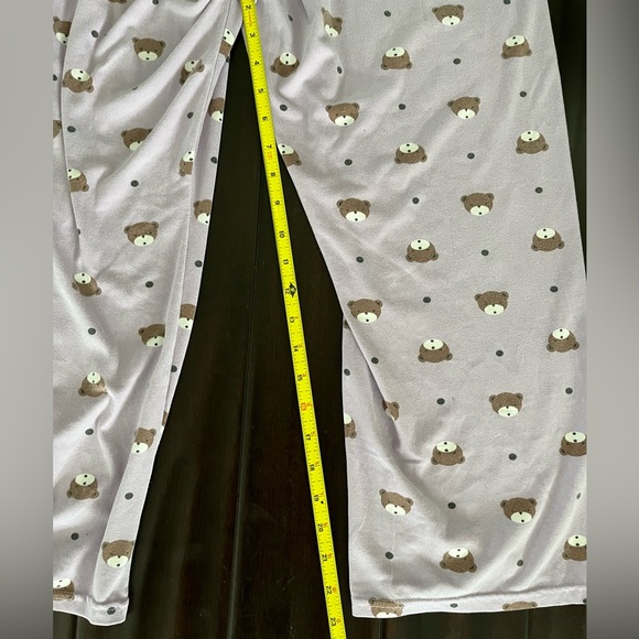 K Studio Purple And Brown Teddy Bear Pajama Set Size Small - Picture 4 of 5